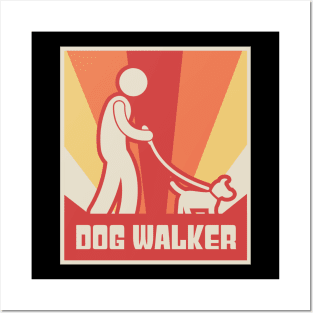 Funny Dog Walking Gift For Dog Walker Posters and Art